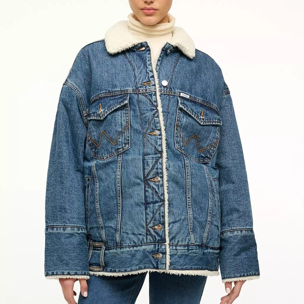 Wrangler + Staud Jean Jacket Reversible Oversized Biggest Sherpa